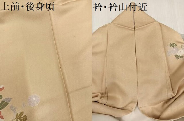 平和屋着物●訪問着　友禅　草花文　暈し染め　正絹　逸品　AABH3021ph