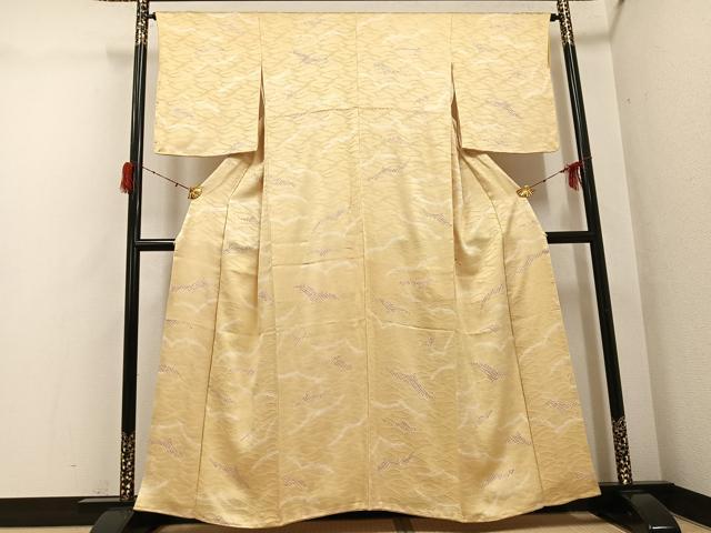平和屋着物●上質な小紋　絞り　飛鳥文　正絹　逸品　AABH3023ph