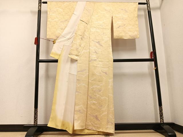 平和屋着物●上質な小紋　絞り　飛鳥文　正絹　逸品　AABH3023ph