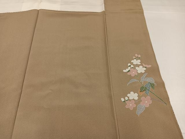 平和屋着物●訪問着　枝花文　金銀彩　鈴乃屋扱い　正絹　逸品　AABH3025ph