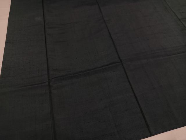 平和屋着物●男性　紬　アンサンブル　色無地　錆鉄御納戸色　正絹　逸品　AABH3027ph