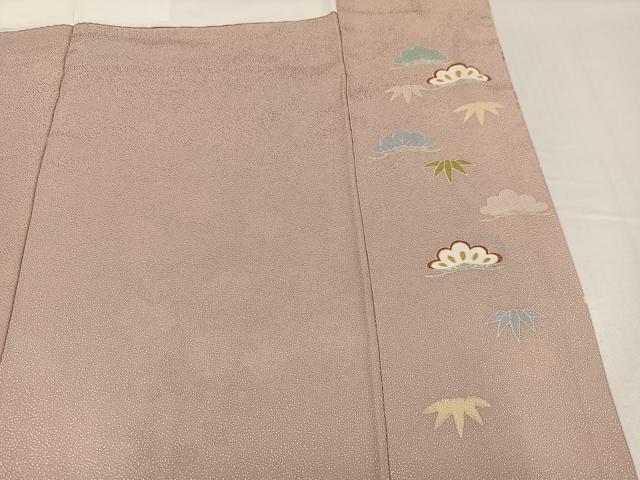 平和屋着物●訪問着　友禅　駒刺繍　草花文　金彩　正絹　逸品　未使用　AABH3029ph