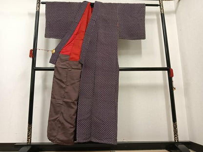 平和屋着物●アンティーク　大正ロマン　小紋　小花文　正絹　逸品　AABH3033ph