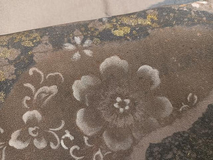 平和屋着物●訪問着　手描き　草花文　暈し染め　金彩　正絹　逸品　AABH3039ph