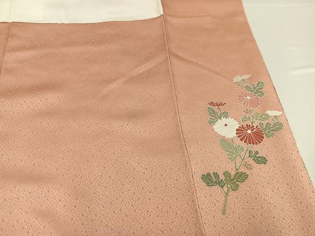 平和屋着物●訪問着　友禅　雪輪草花文　暈し染め　金彩　正絹　逸品　AABH3043ph