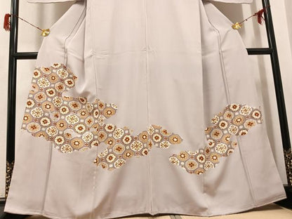 平和屋着物●豪華色留袖　地紋起こし　蜀江花文　金彩　正絹　逸品　AABH3048ph
