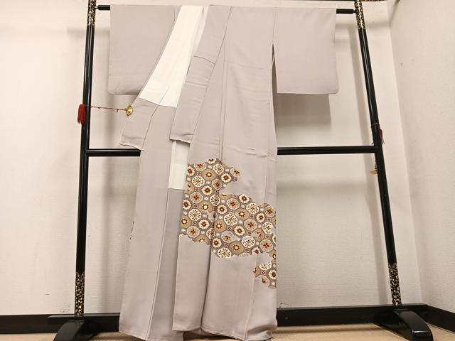 平和屋着物●豪華色留袖　地紋起こし　蜀江花文　金彩　正絹　逸品　AABH3048ph