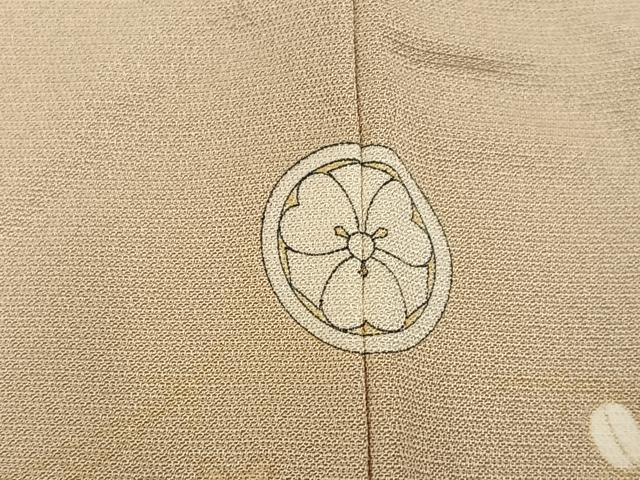 平和屋着物●訪問着　駒刺繍　舞扇花文　金彩　正絹　逸品　AABH3051ph