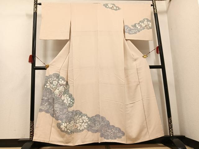 平和屋着物●訪問着　辻が花　絞り　正絹　逸品　AABH3059ph