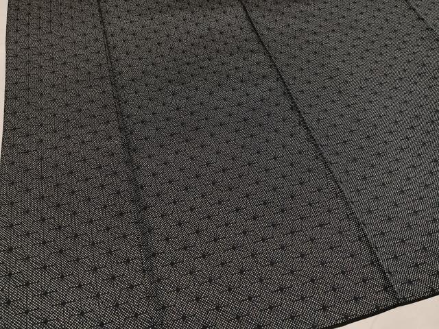 平和屋着物●お召　麻の葉文様　正絹　逸品　AABH3062ph
