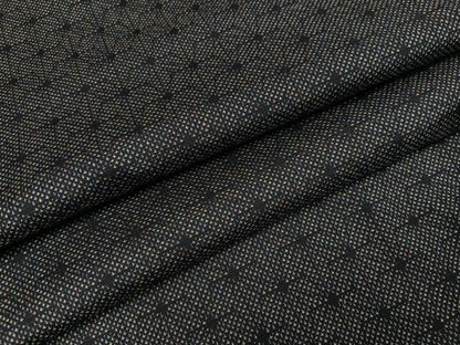 平和屋着物●お召　麻の葉文様　正絹　逸品　AABH3062ph