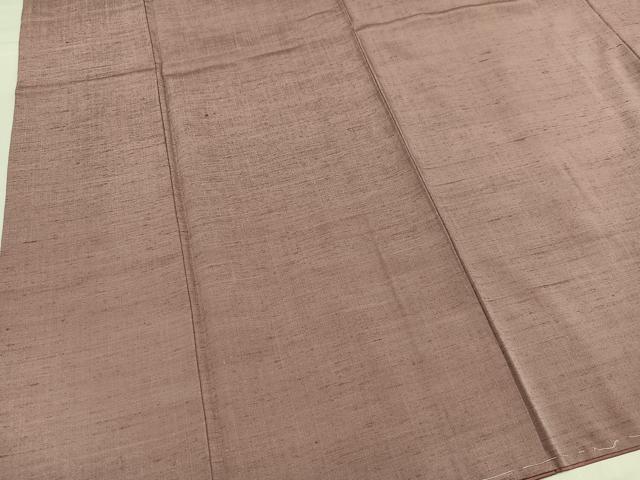 平和屋着物●上質な紬　色無地　梅染色　正絹　逸品　AABH3063ph