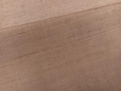 平和屋着物●上質な紬　色無地　梅染色　正絹　逸品　AABH3063ph