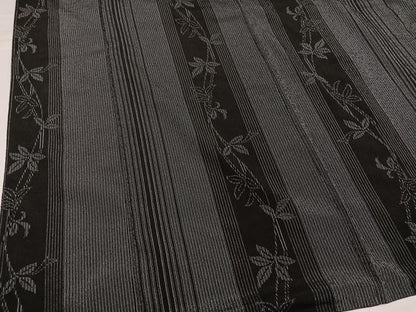 平和屋着物●お召　草木間道　正絹　逸品　AABH3066ph