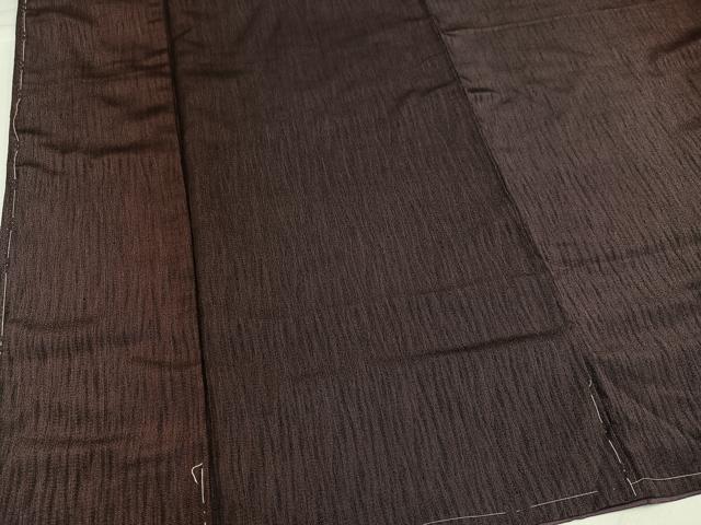 平和屋着物●お召　間道　暈し染め　正絹　逸品　未使用　AABH3068ph
