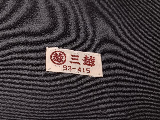 平和屋着物●豪華黒留袖　友禅　駒刺繍　地紙草花舞蝶文　金彩　三越扱い　正絹　逸品　AABH3070ph