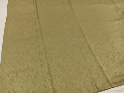 平和屋着物●上質な色無地　作家物　茶の湯染　利休彩夢　草花地紋　木蘭色　正絹　逸品　AABH3082ph
