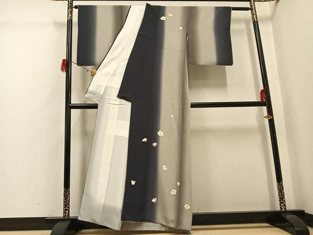 平和屋着物●訪問着　舞花文　暈し染め　正絹　逸品　AABH3084ph