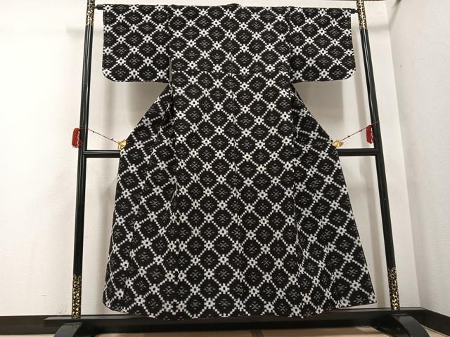 平和屋着物●久留米絣　蜀江文　綿　逸品　AABH3087ph