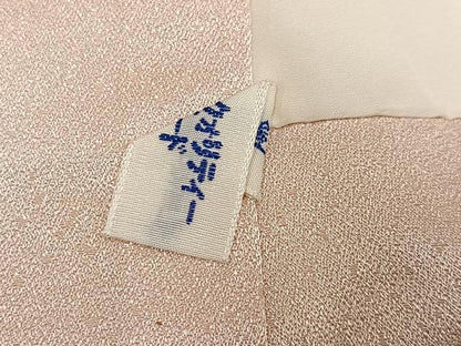 平和屋着物●訪問着　絞り　流水花文　暈し染め　銀糸　正絹　逸品　AABH3094ph