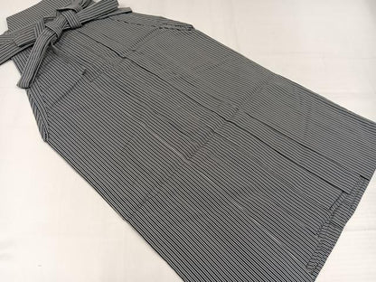 平和屋着物●男性　馬乗り袴　縞　正絹　逸品　AABH3096ph