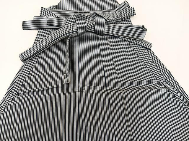 平和屋着物●男性　馬乗り袴　縞　正絹　逸品　AABH3096ph