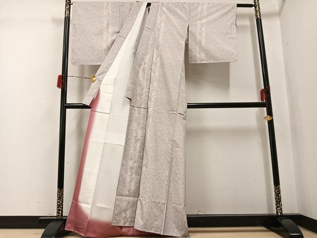 平和屋着物●本場大島紬　白大島　カタス9マルキ　南天間道　大山謹製　証紙付き　正絹　逸品　未使用　AABH3109ph