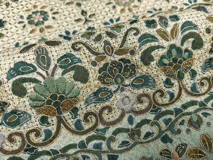平和屋着物●訪問着　中国三大刺繍　スワトウ刺繍　汕頭刺繍　鳳凰更紗文　暈し染め　金糸　正絹　逸品　AABH3112ph