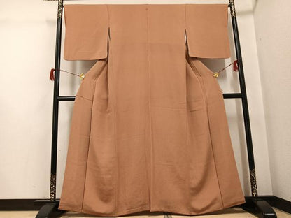 平和屋着物●江戸小紋　丸文　鬼しぼ縮緬　正絹　逸品　AABH3120ph