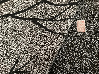 平和屋着物●二代目 川村久太郎　訪問着　樹林文　黒地　正絹　逸品　AABH3123ph