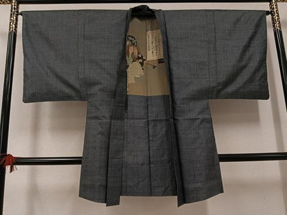 平和屋着物●男性　男柄の最高峰　西郷柄　西郷絣　本場大島紬　アンサンブル　正絹　逸品　AABH3127ph