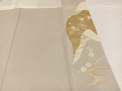 平和屋着物●豪華色留袖　友禅　駒刺繍　松竹梅風景文　金彩　やまと誂製　正絹　逸品　AABH3128ph
