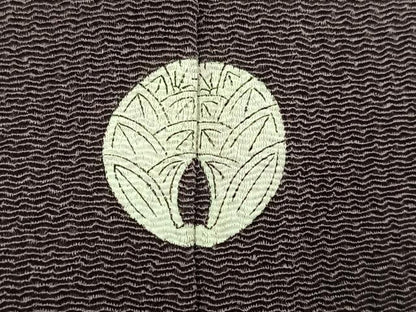 平和屋着物●訪問着　友禅　駒刺繍　流水草花文　暈し染め　金彩　鬼しぼ縮緬　正絹　逸品　AABH3130ph