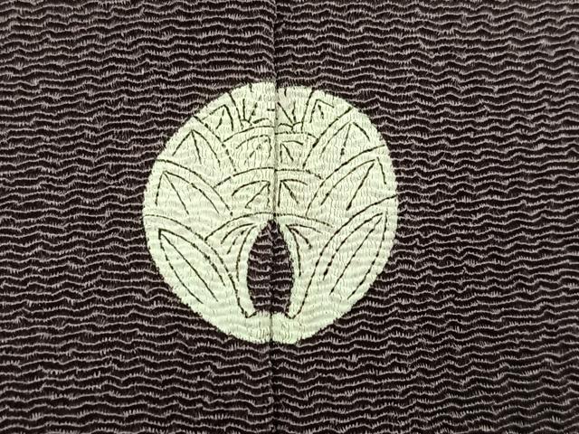 平和屋着物●訪問着　友禅　駒刺繍　流水草花文　暈し染め　金彩　鬼しぼ縮緬　正絹　逸品　AABH3130ph