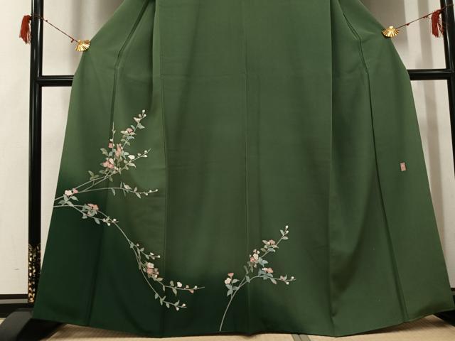 平和屋着物○訪問着 友禅 作家物 峰山 枝花文 暈し染め