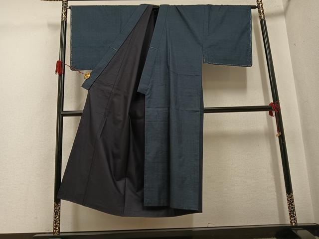 平和屋着物●男性　本場大島紬　100亀甲　総詰め　恵純雄作　証紙付き　正絹　逸品　AABH3146ph