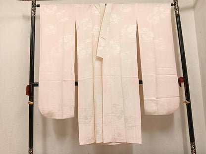 平和屋着物●振袖用長襦袢　袷　草花地紋　暈し染め　正絹　逸品　AABH3149ph