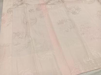 平和屋着物●振袖用長襦袢　袷　草花地紋　暈し染め　正絹　逸品　AABH3149ph