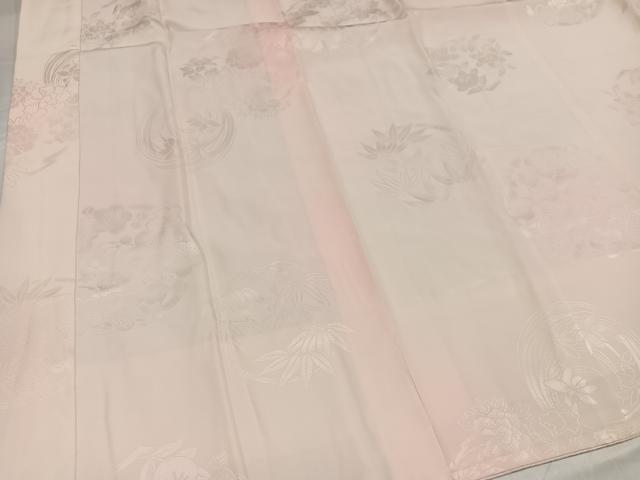 平和屋着物●振袖用長襦袢　袷　草花地紋　暈し染め　正絹　逸品　AABH3149ph
