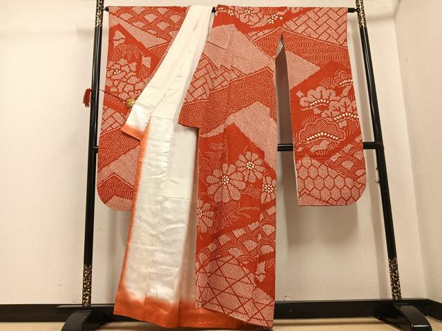 平和屋着物●豪華振袖　絞り　草花吉祥文　正絹　逸品　AABH3152ph