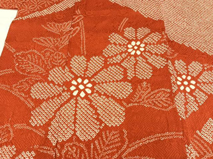 平和屋着物●豪華振袖　絞り　草花吉祥文　正絹　逸品　AABH3152ph