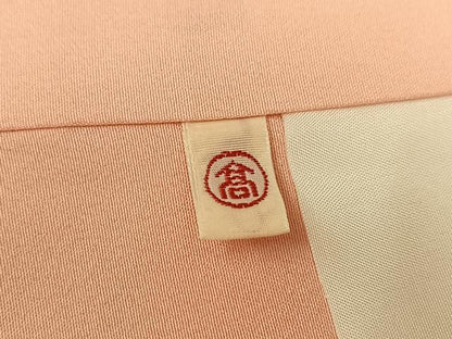 平和屋着物●豪華色留袖　風景草花文　色無地　赤香色　高島屋扱い　正絹　逸品　AABH3158ph