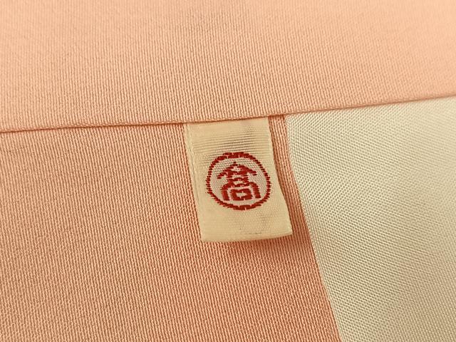 平和屋着物●豪華色留袖　風景草花文　色無地　赤香色　高島屋扱い　正絹　逸品　AABH3158ph