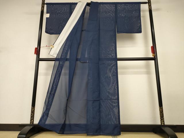 平和屋着物＊夏物 色無地 絽 褐返色 洗える着物 未使用 AABH3163jd