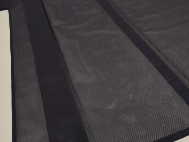 平和屋着物＊夏物 色無地 紗 黒紅色 洗える着物 AABH3166jd
