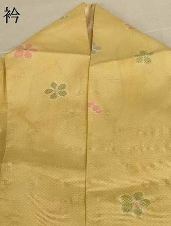 平和屋着物＊夏物 小紋 絽 舞花文 洗える着物 AABH3169jd