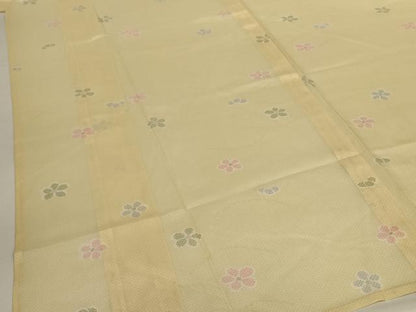平和屋着物＊夏物 小紋 絽 舞花文 洗える着物 AABH3169jd