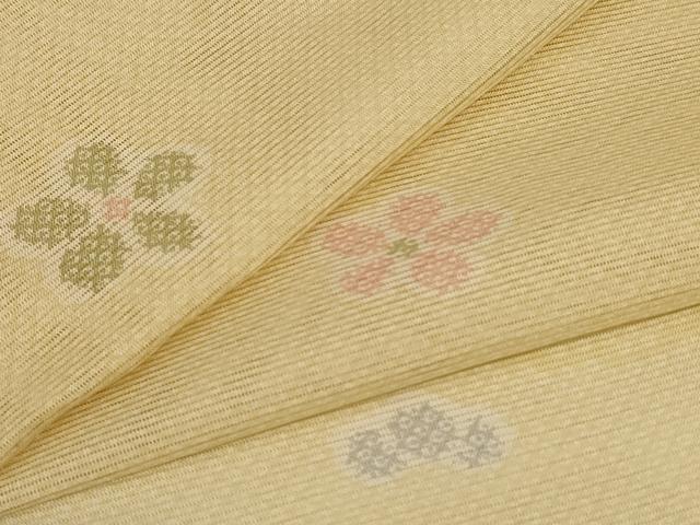 平和屋着物＊夏物 小紋 絽 舞花文 洗える着物 AABH3169jd