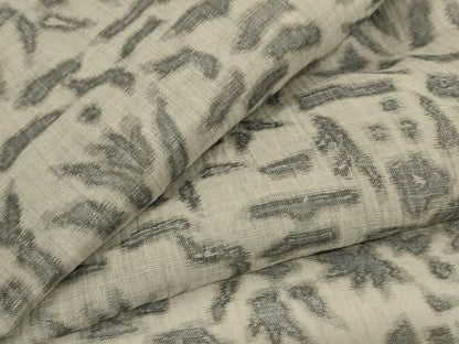 平和屋着物＊夏物　小千谷ちぢみ　幾何学文様　麻　逸品　AABH3170jd