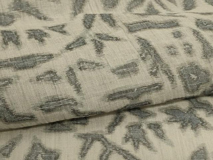 平和屋着物＊夏物　小千谷ちぢみ　幾何学文様　麻　逸品　AABH3170jd